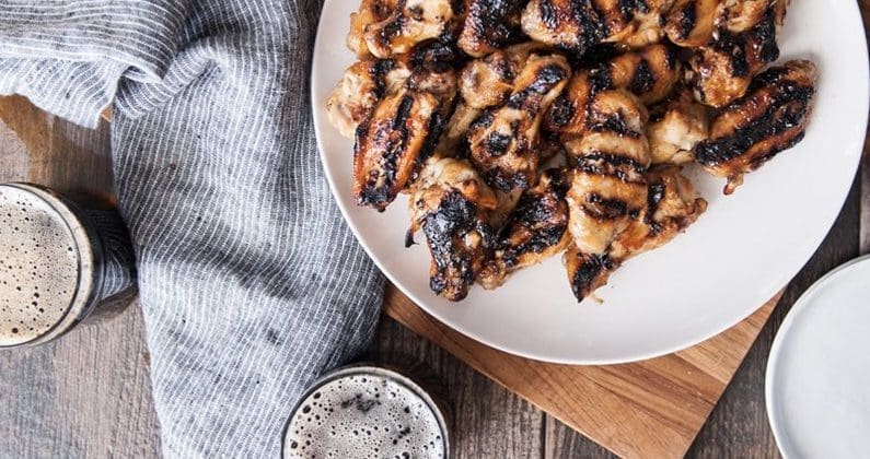 Grilled Beer and Brown Sugar Wings