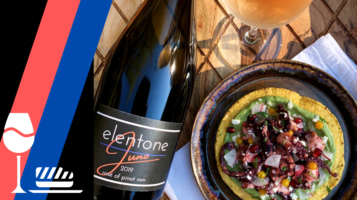 Elentone Sparkling Wine and Octopus Tostada